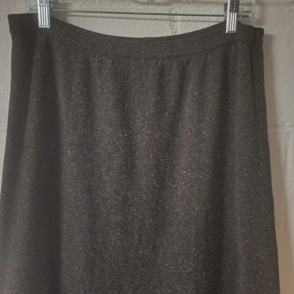 J. JILL Grey Speckled Silk Blend Knit Maxi Skirt Size Medium - Picture 2 of 7